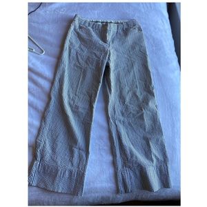 Striped wide leg pants